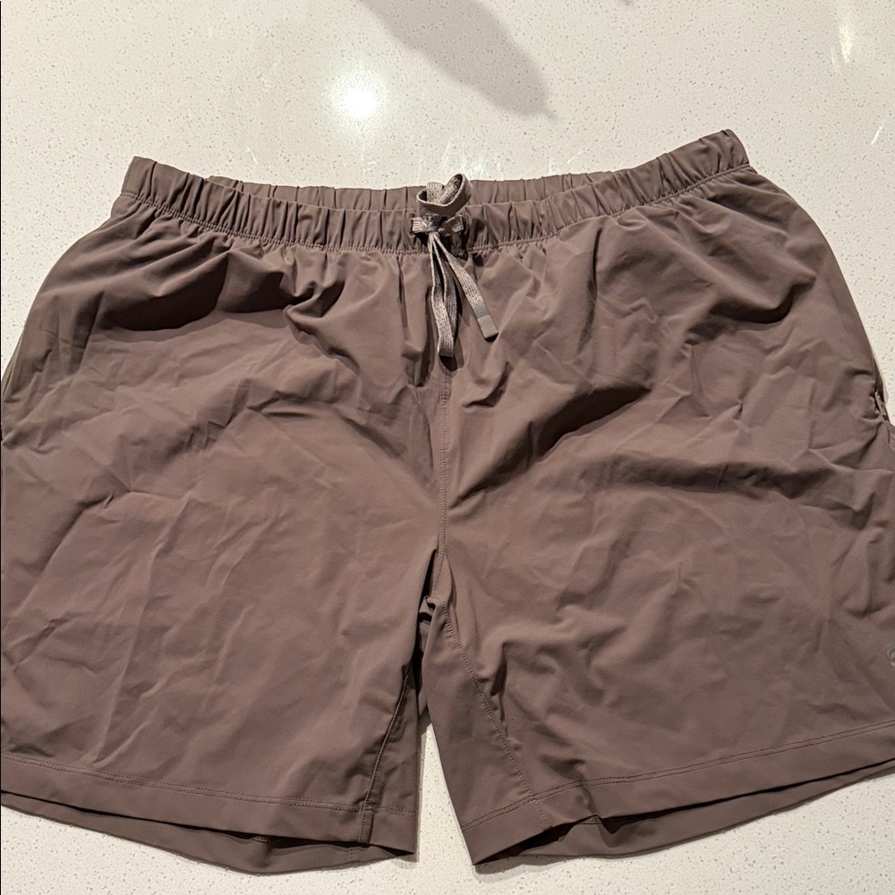 Fabletics Men's Athletic Shorts in Brown